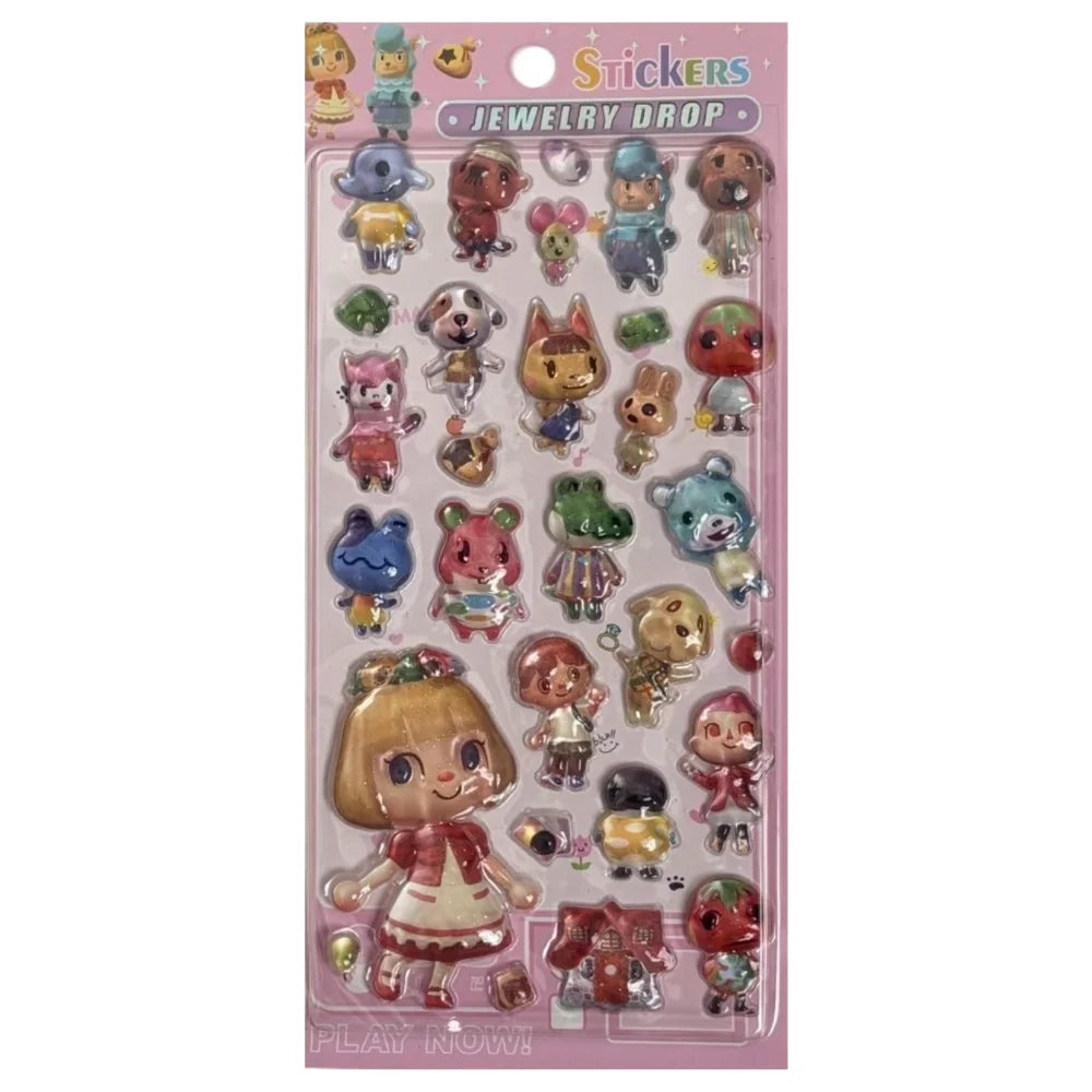 sticker 3d relief dessin animé shizue toom nook multicolore cartoon décoration téléphone portable étudiant