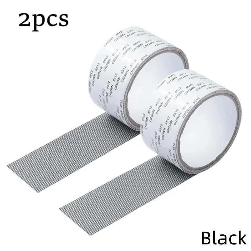 filet anti insectes adhésif gris maille fine réparation fenêtre porte pratique 5x200cm