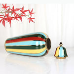 vases decoratifs couverts couleur brillants moderne decoration maison rouge vert bleu