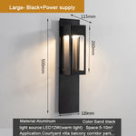 lampe murale led détecteur mouvement ip67 étanche moderne noir aluminiumextérieur contemporain 400mm haute qualité