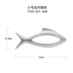 décoration murale poisson 3d moderne plastique adhésif argent bleu or salon