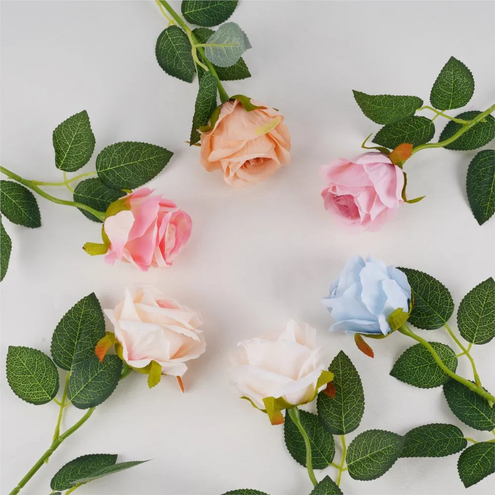bouquet fleurs artificielles soie roses classiques intérieur décoration maison blanc rose rouge bleu anniversaire