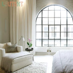 rideau blanc moderne occultant polyester uni salon chambre