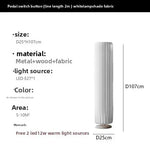 lampe sol moderne blanche tissu rayures verticales cylindrique salon chambre intérieur chic