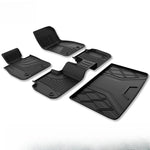 tapis sol voiture noir rayures horizontales surface rugueuse moderne résistant occlusions caoutchouc fibre synthétique