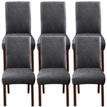 housse chaise velours motif feuilles extensible élastique fauteuil salle manger moderne