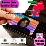 film protection carte bancaire multicolore moderne holographique adhésif