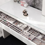 boîtes bijoux velours gris moderne storage ornement colliers boucles doreilles bagues bracelets