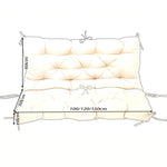 coussin balançoire extérieur gris capitonné imperméable rubans fixation banc jardin moderne