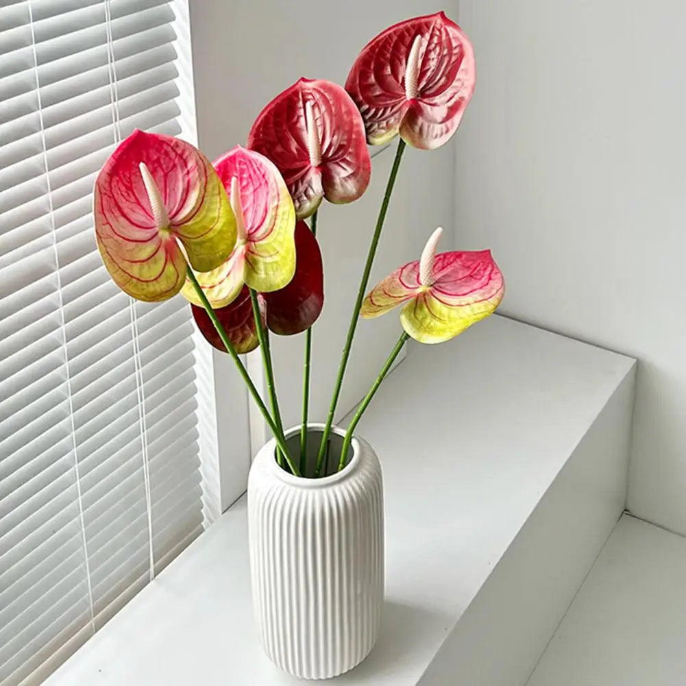 fleurs artificielles vert rouge blanc moderne décoration intérieure bouquets mariage arrangements floraux minimaliste