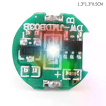 interrupteur led vert circulaire imprimé composants électroniques connecteurs condensateurs diodes 13cm fixe animation