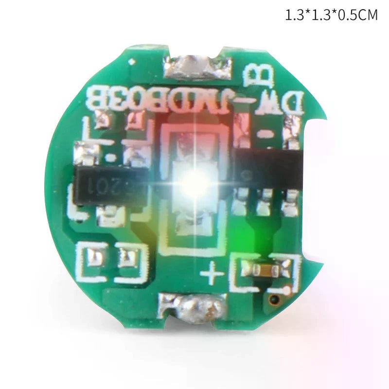 interrupteur led vert circulaire imprimé composants électroniques connecteurs condensateurs diodes 13cm fixe animation