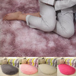 tapis moelleux peluche rose gris beige violet moderne salon chambre antidérapant polyester 40x60cm