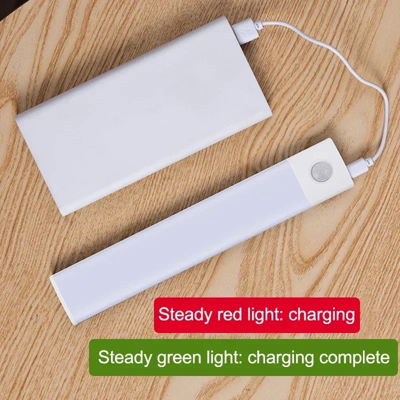 lampe nuit détecteur mouvement blanc rectangle moderne minimaliste rechargeable couleurs clips indicator