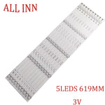 bande led blanc moderne 619mm leds connecteurs électriques tension 3v