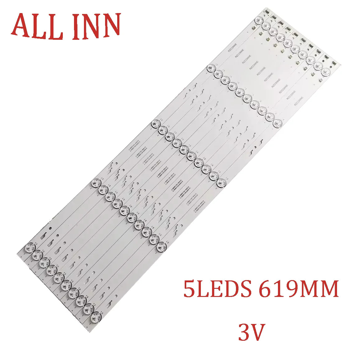 bande led blanc moderne 619mm leds connecteurs électriques tension 3v