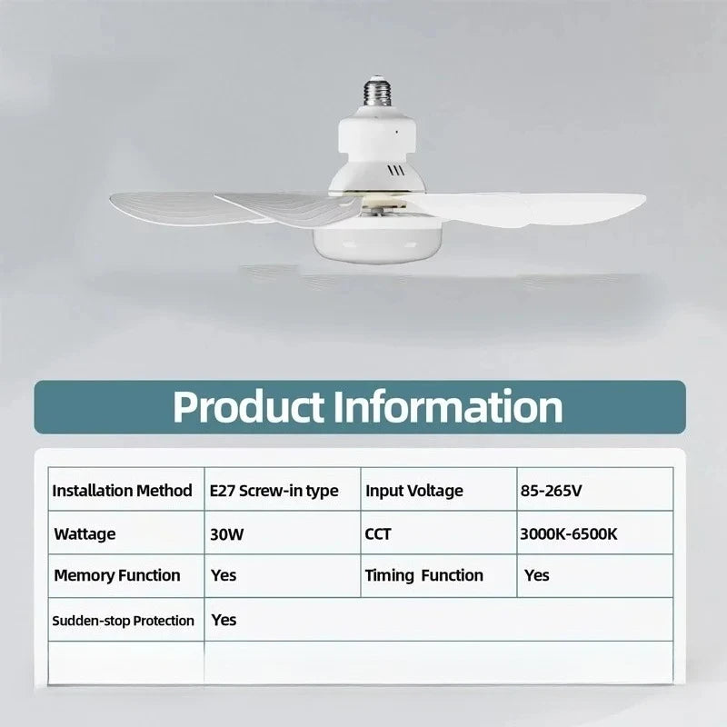 ventilateur lumière led télécommande ailes noires blanches moderne chambre cuisine