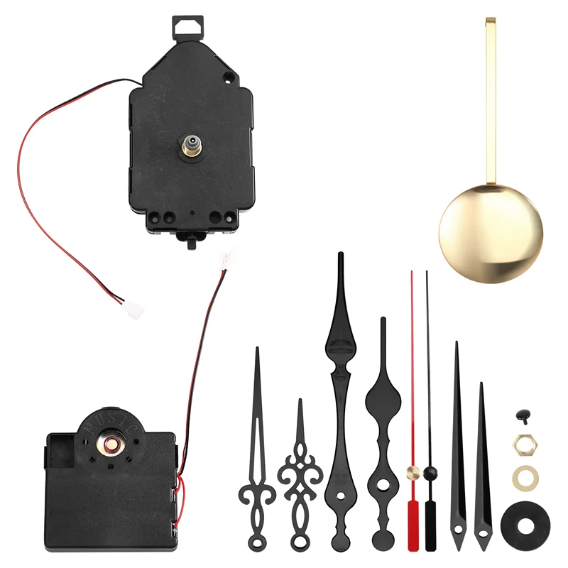 pendule horloge mouvement carillon aiguilles or noir goutte d'eau vintage industriel kit montres