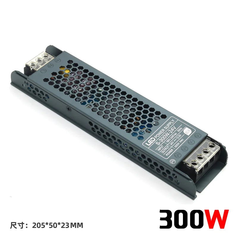 alimentation led 12v 24v transformateur 60w 100w 150w 200w 300w 400w connecteurs gris moderne