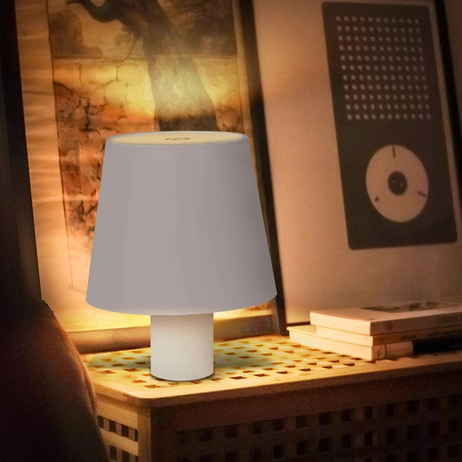 lampe table rechargeable usb tactile noir blanc moderne certification rohs flux lumineux faible