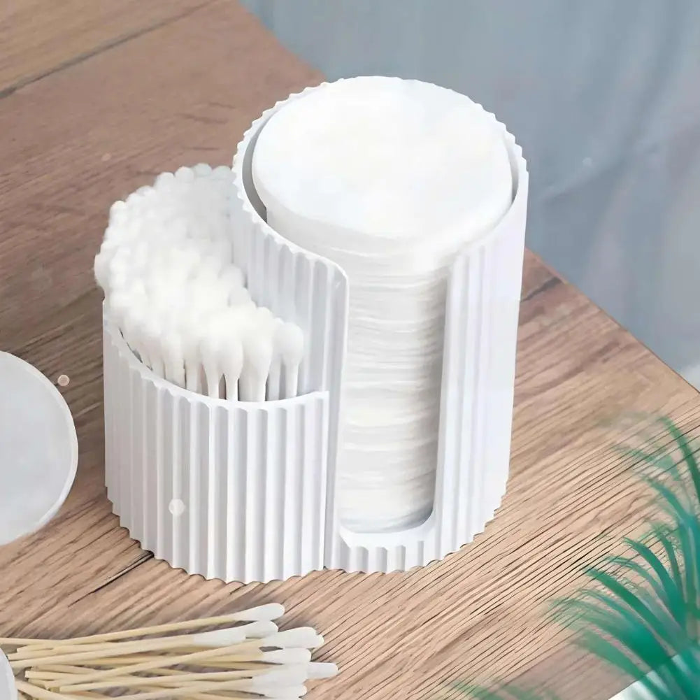 organisateur maquillage pot blanc rayures moderne brosse éponge coton scies serviettes