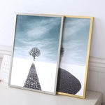 Cadre photo en aluminium argent 30x45 avec photo de paysage