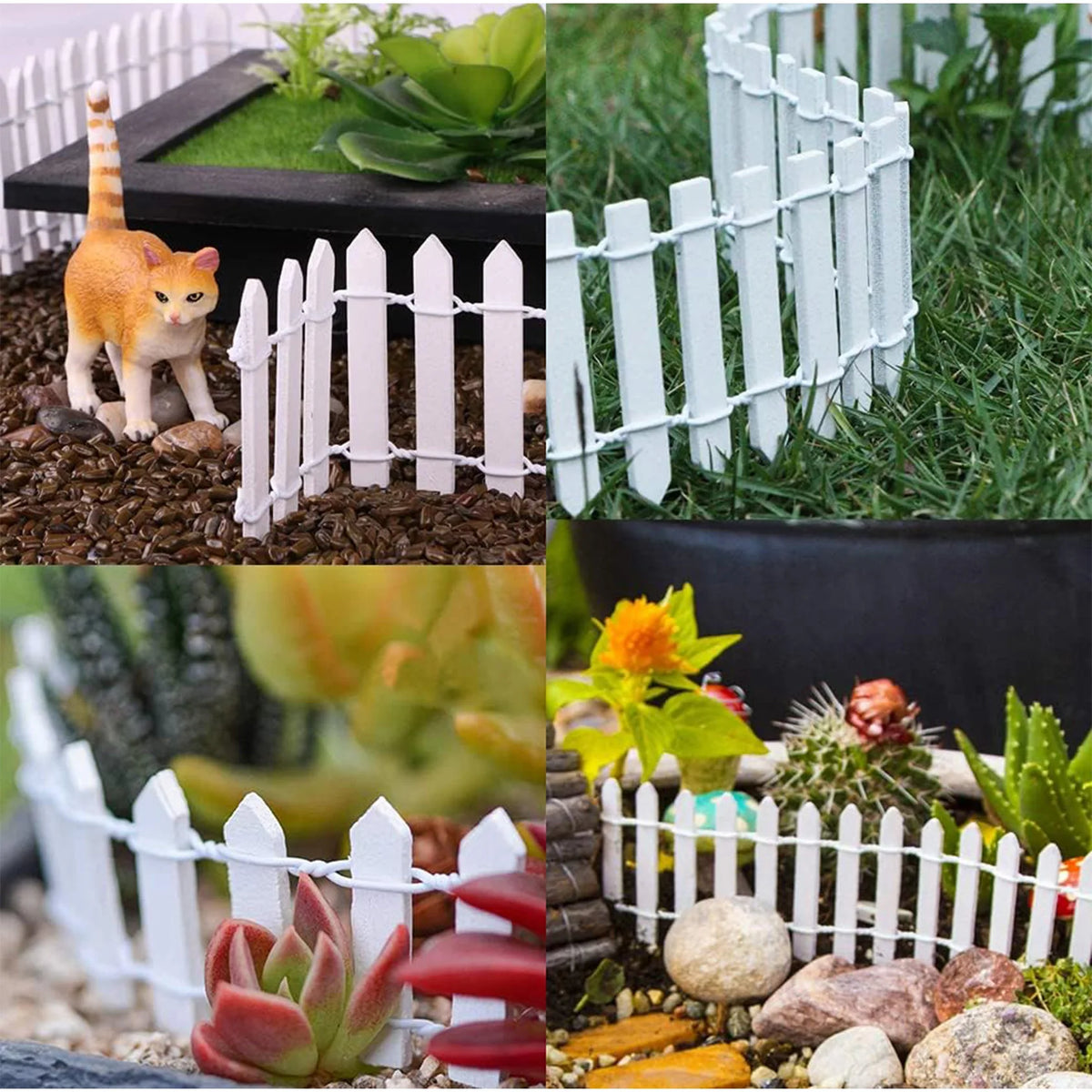 décoration jardin clôture miniature bois moderne lignes verticales simple opaque