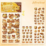 stickers 3d relief transparents pain ours bébé chat marron beige doré scrapbooking téléphone