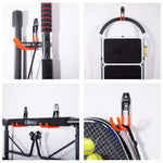 crochets murals robustes garage noir orange modernes utilisation multiple fixations fonctionnels