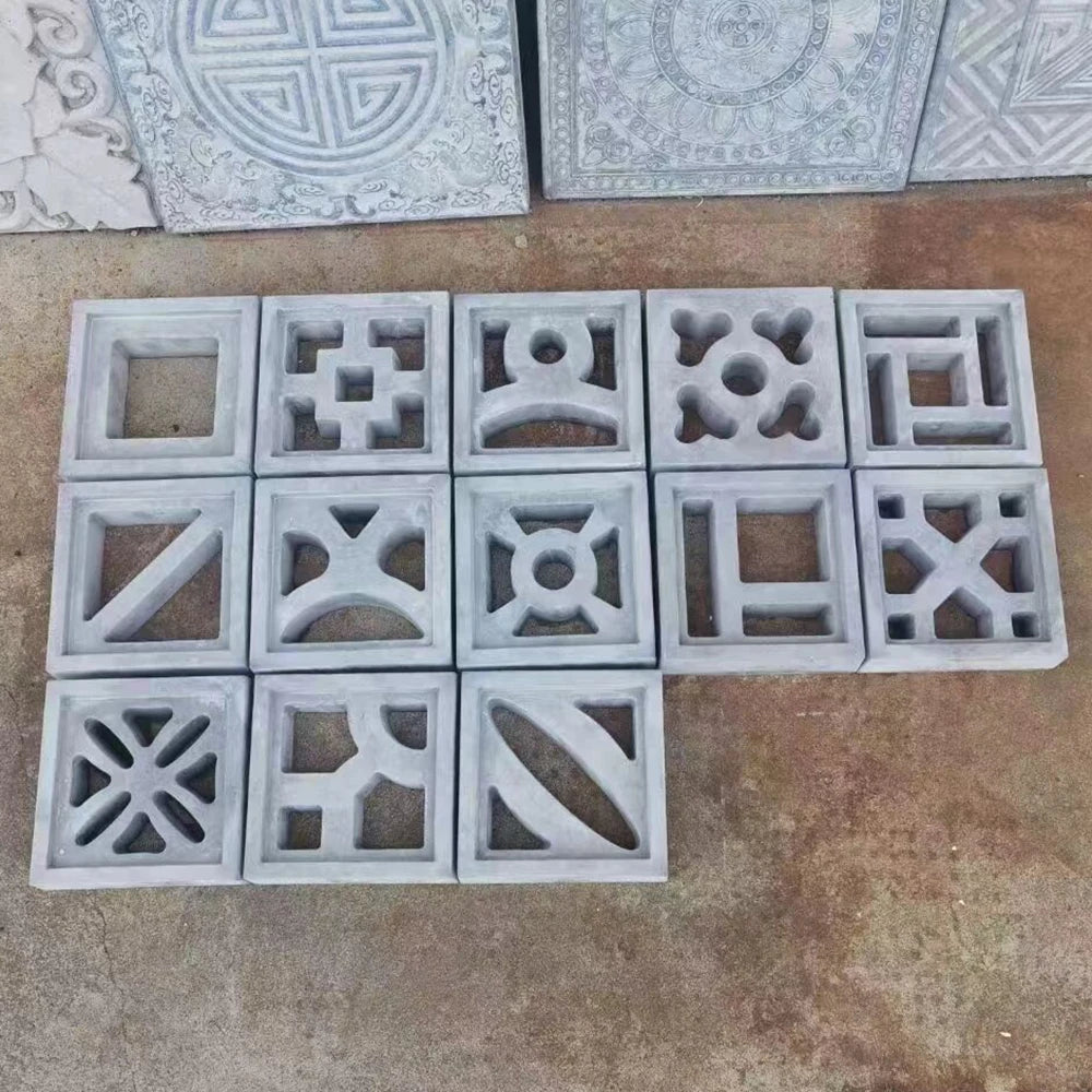 moule décoration extérieure plaque moderne motifs géométriques variés plastique réutilisable grès clair foncé
