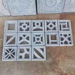 moule décoration extérieure plaque moderne motifs géométriques variés plastique réutilisable grès clair foncé