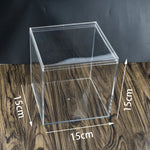 boîtes rangement bijoux transparentes modernes minimalistes inscriptions différentes tailles capacités variées portables