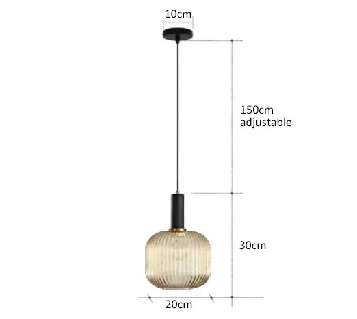 suspension lumineuse or vert gris moderne rayures horizontales opacité câble noir 13cm 20cm 30cm
