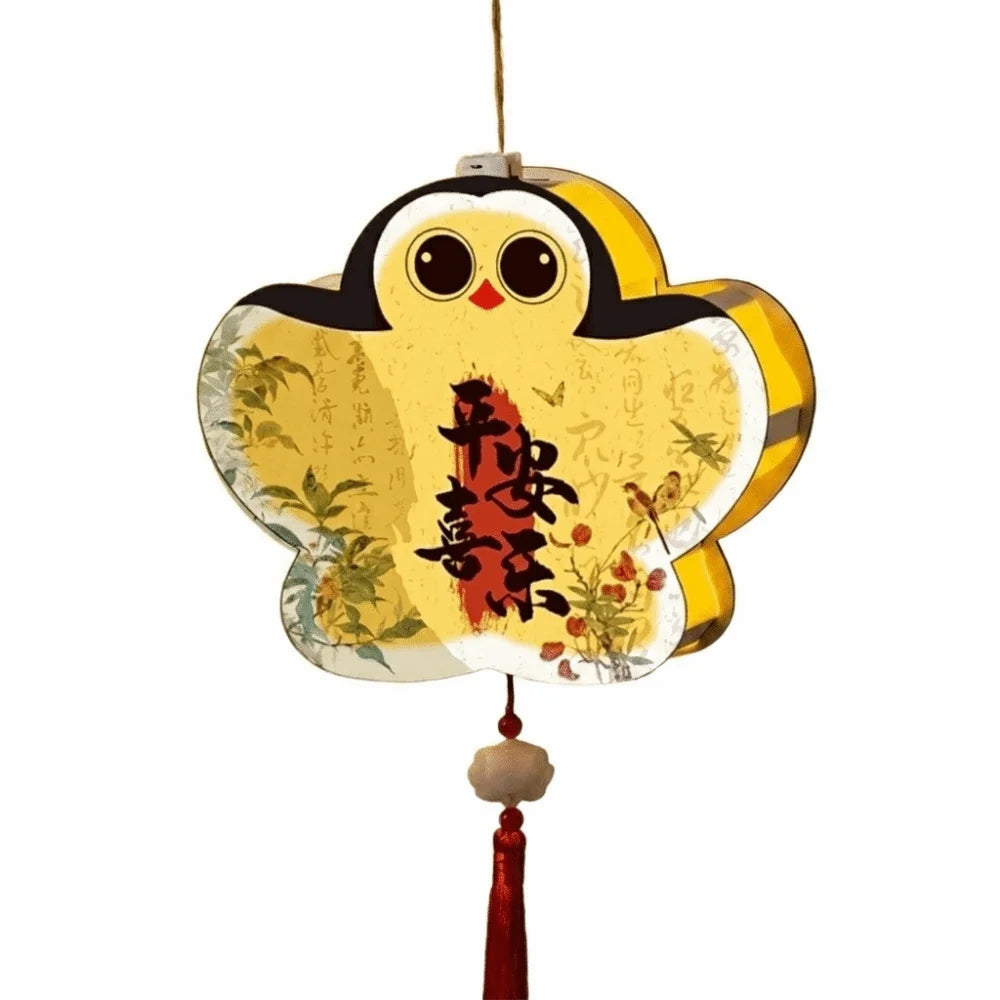lampe décorative artisanale lapins dessins animés motifs floraux cordelette pompon opaques multicolores fête anniversaire