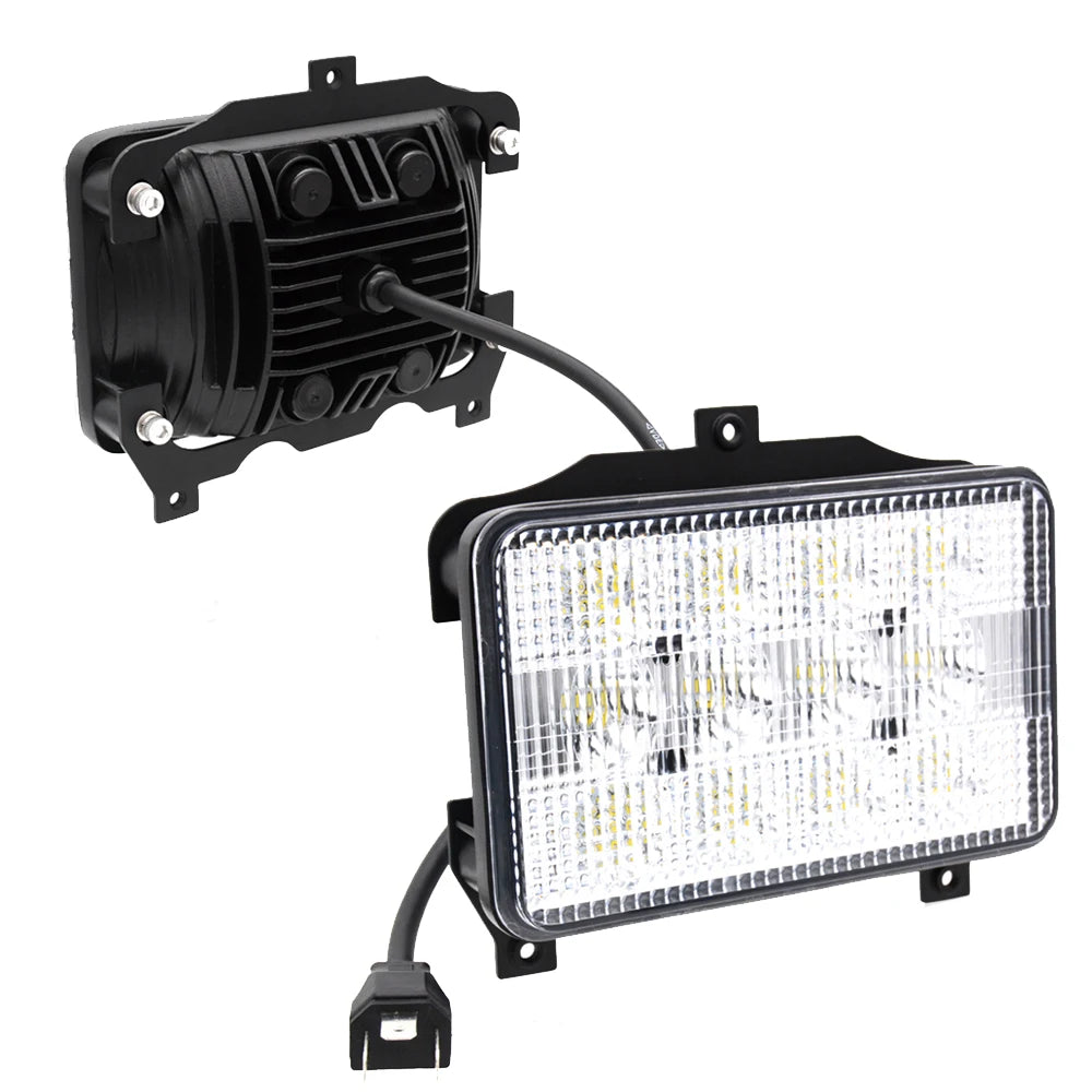 lampe frontale led tracteur noir moderno eyelets 60w ip67 12v 24v haute basse luminosité