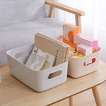 boîtes rangement blanc beige modernes empilables minimalistes bureaux placards multifonctions papier stylos cosmétiques serviettes