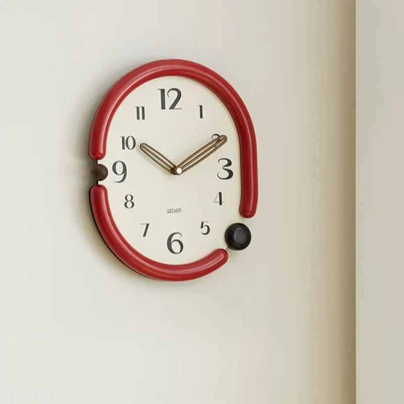 horloge murale moderne noir blanc aiguille circulaire salon environnement protection batterie