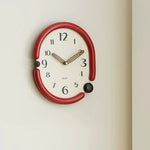 horloge murale moderne noir blanc aiguille circulaire salon environnement protection batterie