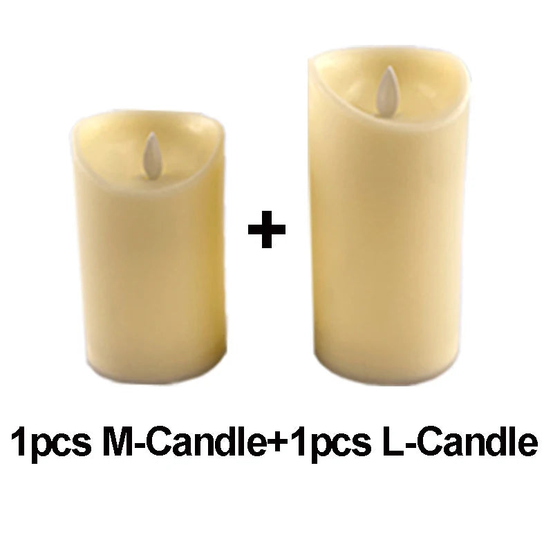 bougies led blanc crème effet flamme réelle sans danger moderne décoration mariage fêtes rondes