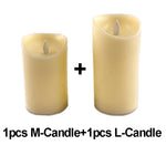 bougies led blanc crème effet flamme réelle sans danger moderne décoration mariage fêtes rondes