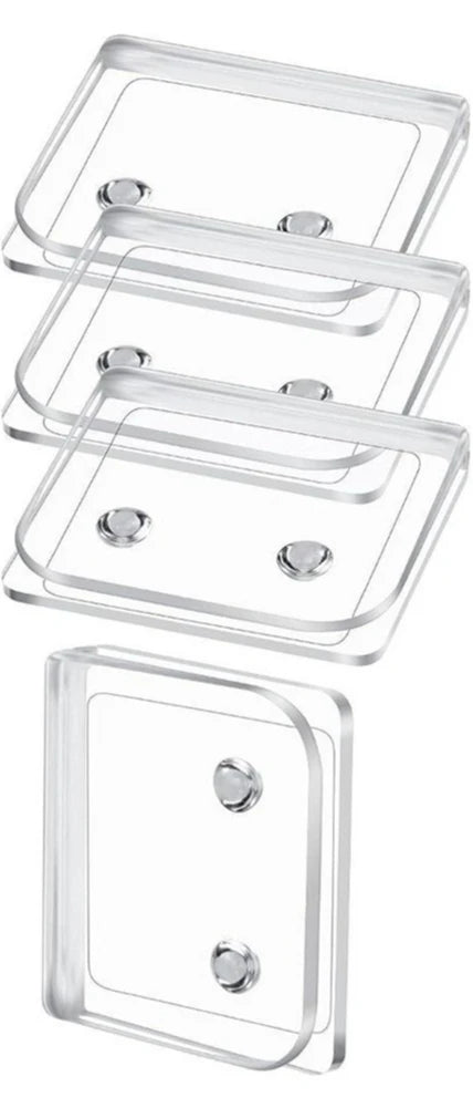 supports rideau auto adhésifs transparents moderne salle bain pièces facile fixations
