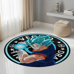 tapis dragon ball personnages dessins animés noir blanc bleu orange rose jaune gris