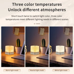 lampe chevet portable change couleur tactile 16 teintes charge usb moderne blanc gris