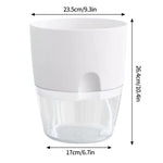 Pot auto arrosant hydroponique moderne transparent double couche coton succulenteintérieur déco jardin