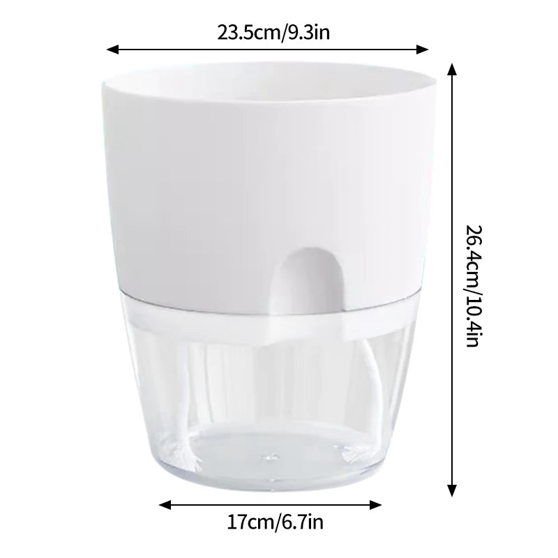 Pot auto arrosant hydroponique moderne transparent double couche coton succulenteintérieur déco jardin