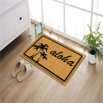 tapis d'entrée caoutchouc imperméable antibactéries antidérapant tropical palmiers noirs aloha moderne extérieurintérieur