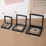 boîtes présentation bijoux transparentes modernes noir 11x11cm 14x14cm 7x7cm 9x9cm 10pcs
