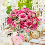 décoration intérieure bouquet fleurs artificielles roses feuilles romantique blanc rose vert mariage anniversaire