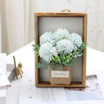 décoration murale bouquet artificiel violet blanc vert rustique bohème toile jute intérieur maison fête