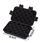 boîte rangement pratique robuste noire orange beige motifs géométriques contenant trousse secours lampe couteau